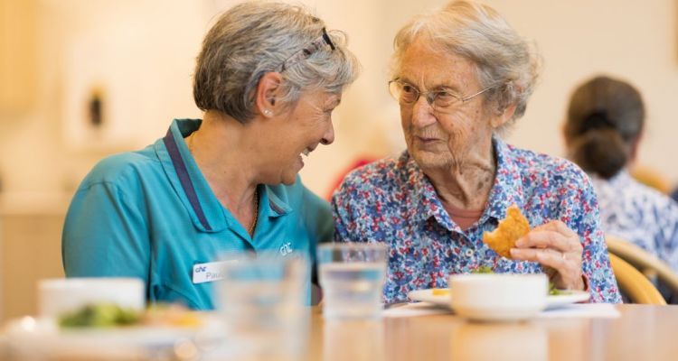 Aged Care staff and resident CHT Glynavon